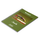 Aangepaste aracari toucan die op een tak staat notitieboek (Linkerzijde)