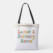 Aangepaste arbeids- en leveringsverzekering tote bag (Achterkant)