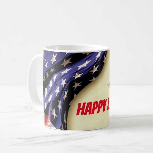 AANGEPASTE ARBEIDSDAG | Vlaggenschets VS Koffiemok (Voorkant links)