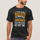 Aangepaste Archer-naam Joke Funny Custom T-shirt (Voorkant)