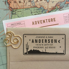 Aangepaste Arizona-licentie Bord Terug Adres Stemp Zelfinktende Stempel