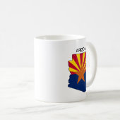 Aangepaste Arizona State Kaart Vlag Koffiemok (Voorkant rechts)