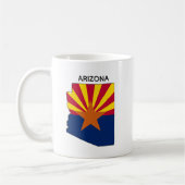 Aangepaste Arizona State Kaart Vlag Koffiemok (Links)