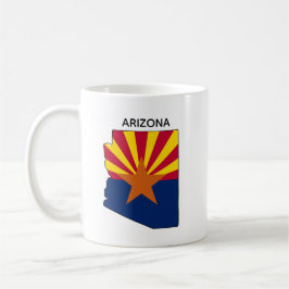 Aangepaste Arizona State Kaart Vlag Koffiemok