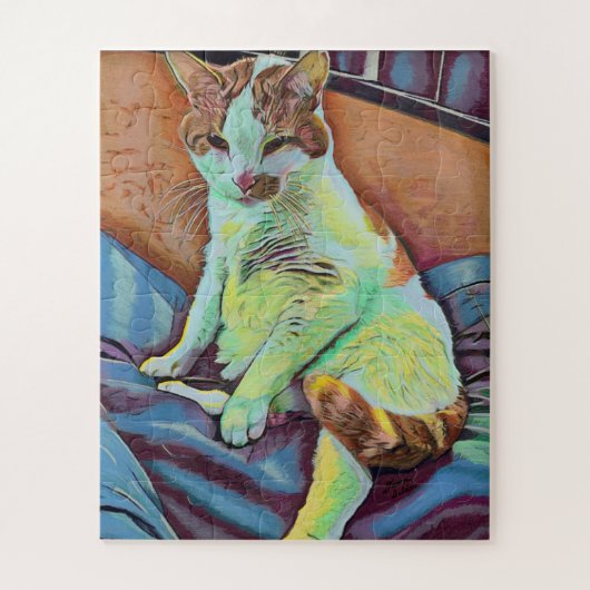 Aangepaste Art Cat Puzzle Legpuzzel (Verticaal)