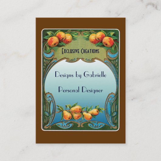 Aangepaste Art Deco Designer Visitekaartje (Voorkant)