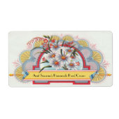 Aangepaste Art Deco Floral Label (Voorkant)