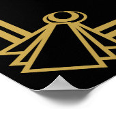 aangepaste Art Deco Gatsby 1920 zwart en goud teke Poster (Hoek)