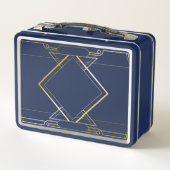 Aangepaste art Deco Lunch Box / Storage Box (Achterkant)