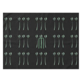 Aangepaste Art Deco Stijl Mint Tulpen Patroon Tafelkleed (Voorkant (Horizontaal))