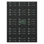 Aangepaste Art Deco Stijl Mint Tulpen Patroon Tafelkleed (Voorkant)