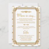 Aangepaste Art Deco Witte bruiloft uitnodigingen (Achterkant)