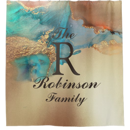 Aangepaste Art-naam Douchegordijn (Voorkant)