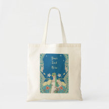 Aangepaste Art Nouveau Vintage Blauwe Dame Poort