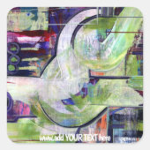 Aangepaste art Square stickers (Voorkant)