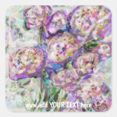 Aangepaste art Square stickers (Voorkant)