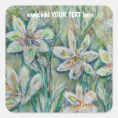 Aangepaste art Square stickers (Voorkant)