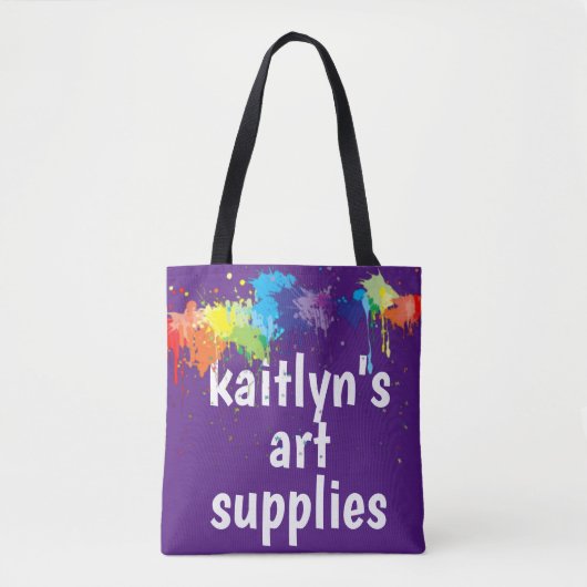 Aangepaste Art Supply Tote Bag (Voorkant)
