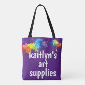 Aangepaste Art Supply Tote Bag (Achterkant)