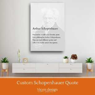 Aangepaste Arthur Schopenhauer citaat Poster