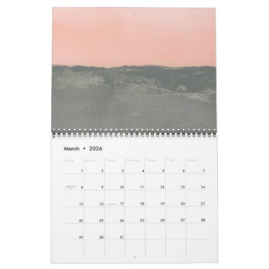 Aangepaste artiestenkalender kalender (Mar 2026)