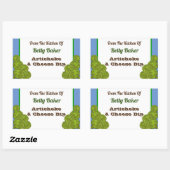 Aangepaste artisjok dip of recept rechthoekige sticker (Vel)