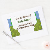 Aangepaste artisjok dip of recept rechthoekige sticker (Envelop)