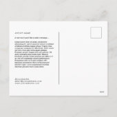Aangepaste Artist Briefkaart Sjabloon (Achterkant)