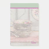 Aangepaste artistieke hand schilderij Groen Roze Post-it® Notes (Voorkant)