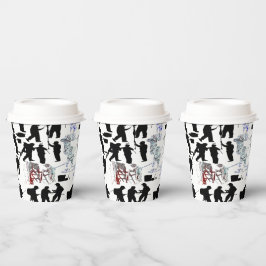 Aangepaste artistieke koffiebekers papieren bekers