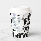 Aangepaste artistieke koffiebekers papieren bekers (Links)