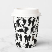 Aangepaste artistieke koffiebekers papieren bekers (Achterkant)