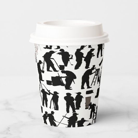 Aangepaste artistieke koffiebekers papieren bekers (Achterkant)