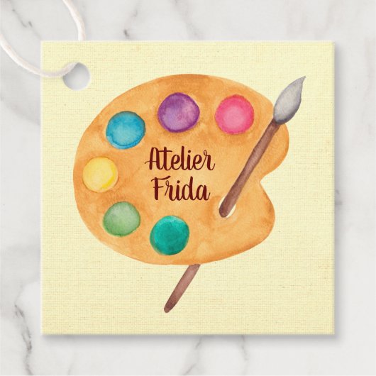 Aangepaste artistieke NAAM - Art classe docent fai Bedankjes Labels (Voorkant)