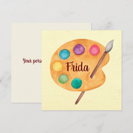 Aangepaste artistieke NAAM - Art classe-lerarenkaa Kaart (Voorkant / Achterkant)