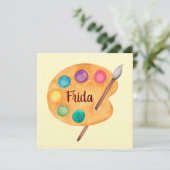 Aangepaste artistieke NAAM - Art classe-lerarenkaa Kaart (Staand voorkant)