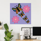 Aangepaste Artistieke Vlinderwaterval Poster (Thuiskantoor)