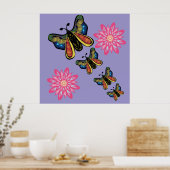 Aangepaste Artistieke Vlinderwaterval Poster (Keuken)