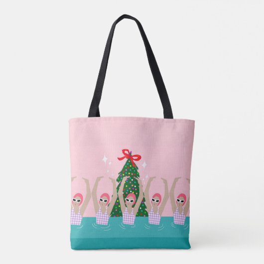 Aangepaste artistieke zwemzwemmers tote bag (Achterkant)