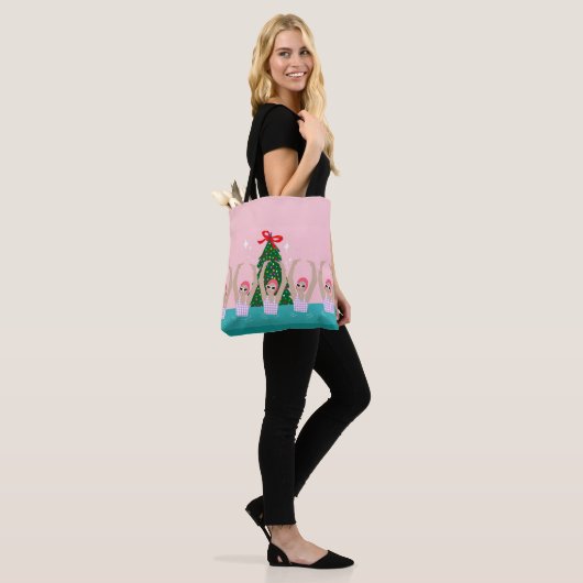 Aangepaste artistieke zwemzwemmers tote bag (Op model)