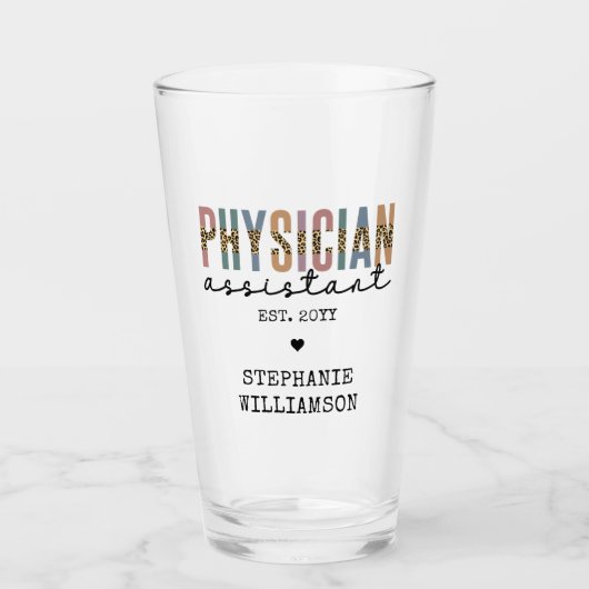 Aangepaste arts assistent arts arts arts associate glas (Voorkant)