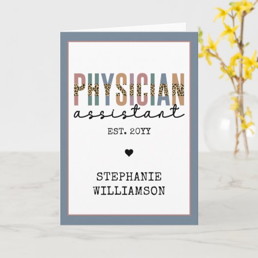 Aangepaste arts assistent arts arts arts associate kaart (Gele Bloem)