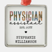 Aangepaste arts assistent arts arts arts associate metalen ornament (Voorkant)