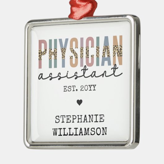 Aangepaste arts assistent arts arts arts associate metalen ornament (Links)