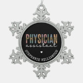 Aangepaste arts assistent arts arts Associate PA Tin Sneeuwvlok Ornament (Voorkant)