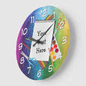 Aangepaste artsy Craft Biedt regenboogklok Grote Klok (Hoek)