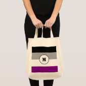 Aangepaste aseksualiteitsvlag tote bag (Voorkant (product))