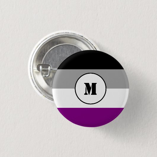 Aangepaste asexualiteitmarkering ronde button 3,2 cm (Voorkant /achterkant)