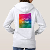 Aangepaste Ash Color Sjabloon Upload Business Logo Hoodie (Achterkant)