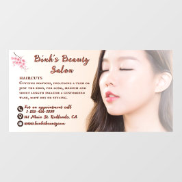 Aangepaste Asian Beauty Hair Salon Bedrijf  Raamsticker